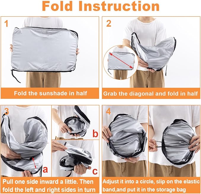 Windshield Sun Shade for Jeep Wrangler JK 2007-2018, Foldable Heat Shield with UV Protection, Custom Fit for 2/4 Door Models, Car Window Visor Accessories