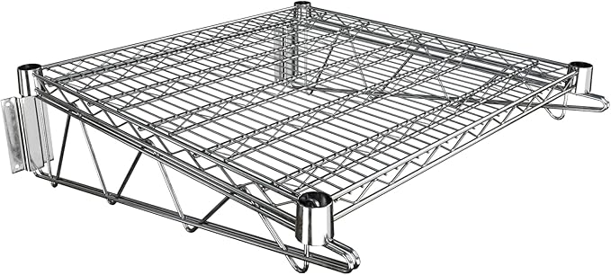 24" x 24" Chrome Wire Wall Mount Shelf