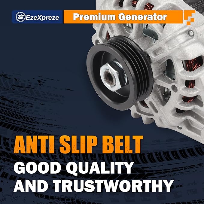 Ezexpreze 11311 New Alternator Replacement for 2007-2012 Hyundai Elantra 2.0L, 2010 2011 Kia Soul 2.0L, 2007-2009 Spectra 2.0L L4, 2655635, 600162, 3730023650, AVA0102, 40046020, 40046031