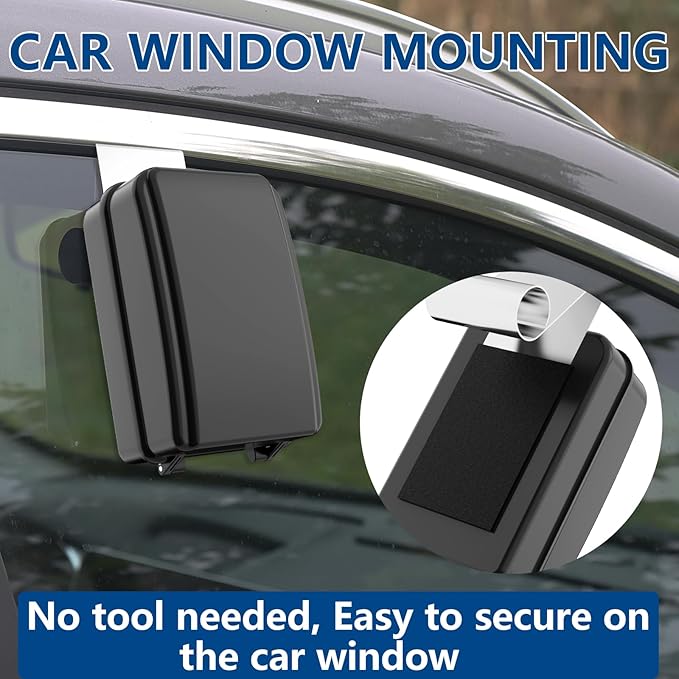 SL-591 Car Window Lock Box for Turo, Car Key Lock Box with Emergency Access Key Design, 4-Digit Combination Car Lock Box Fit for Ride Share, Turo, GetAround(New Version)