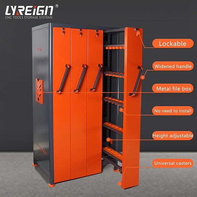 BT50 Vertical Drawer Cabinet, Large Capacity CNC Tool Storage Cabinet, Tool Holder Station for Machining Centers