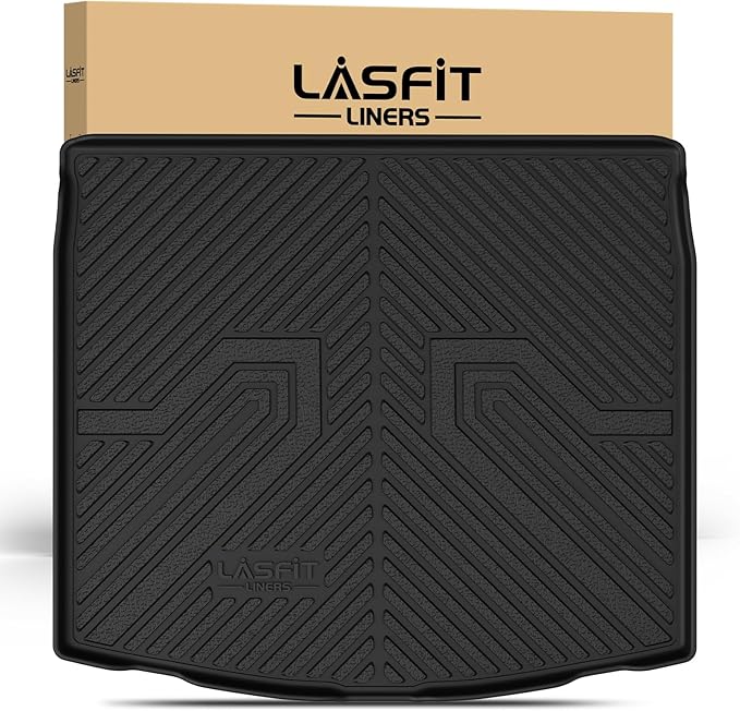 LASFIT Cargo Mat for Toyota Corolla Cross 2022-2025(Fit AWD Not Fit FWD), Custom Fit All-Weather TPE Rubber Trunk Mat for Toyota Accessories, Waterproof, Easy to Clean, Black