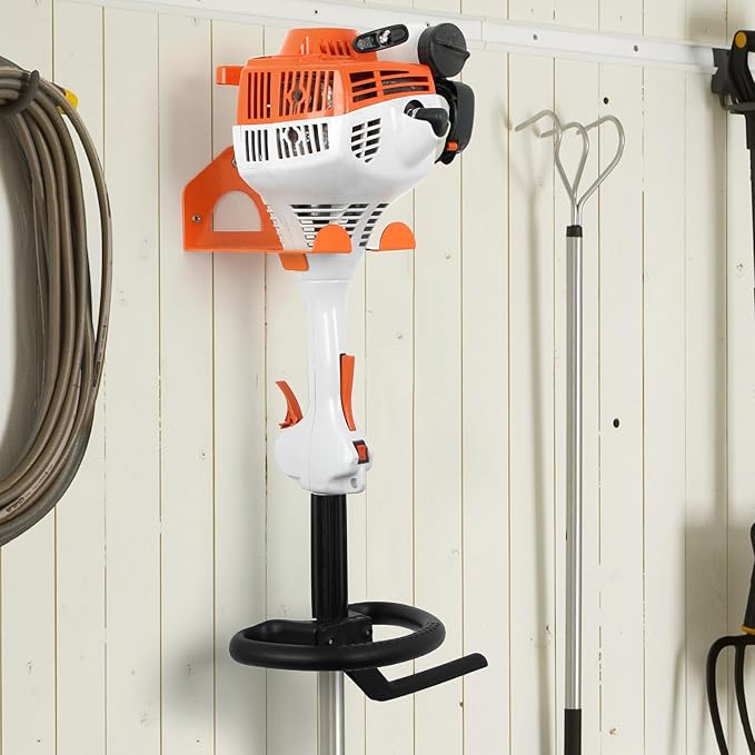 Weed Eater Hanger, Garage Organization Wall Hanger, Weed Eater Holder Heavy-Duty String Trimmer Rack for Hedge Trimmer, Garden Tools, Garage, 1 Pack