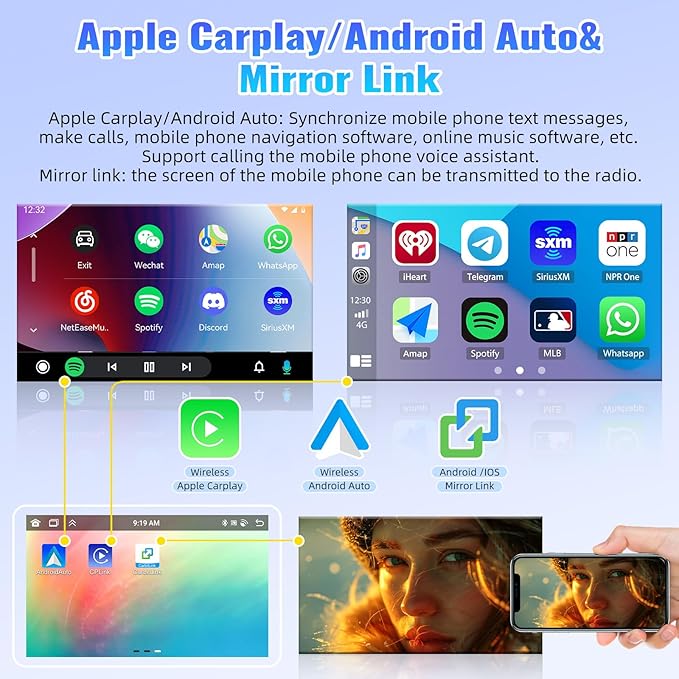 SIXTOP [8-Core 2+64G] Android Car Stereo for Hyundai Tucson IX35 2010-2015 with Carplay Android Auto 59 Theme 10.1 inch Touch Screen Bluetooth 5.0 FM/RDS Network Radio DSP 32EQ AI Voice GPS
