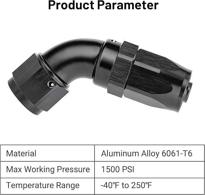 EVIL ENERGY 8AN 60 Degree One Piece Full Flow Hose End Fitting Swivel For CPE Braided Hose