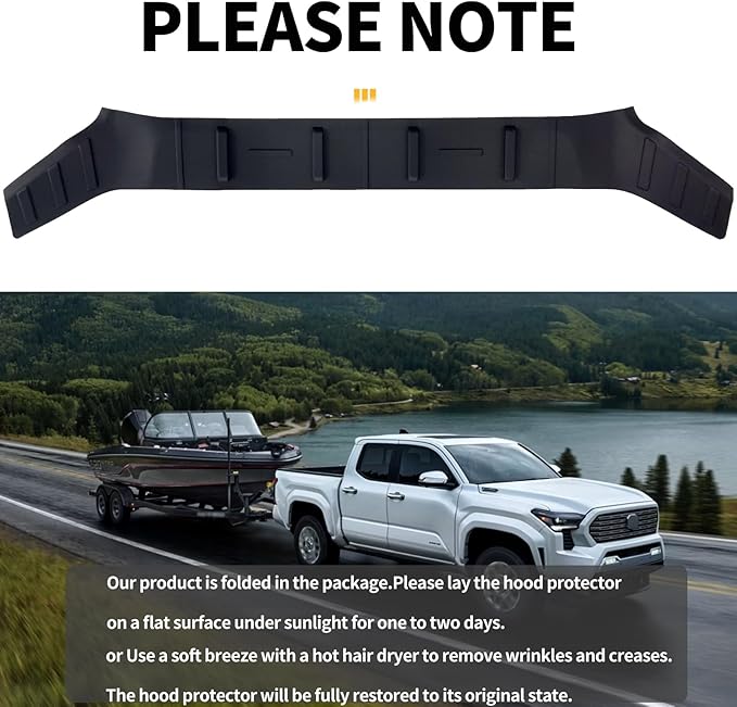 Hood Protector | Tailored for 2016-2023 Toyota Tacoma |Low Profile Deflector/Bug Shield/Bug Deflector Hood Shield Tacoma Accessories