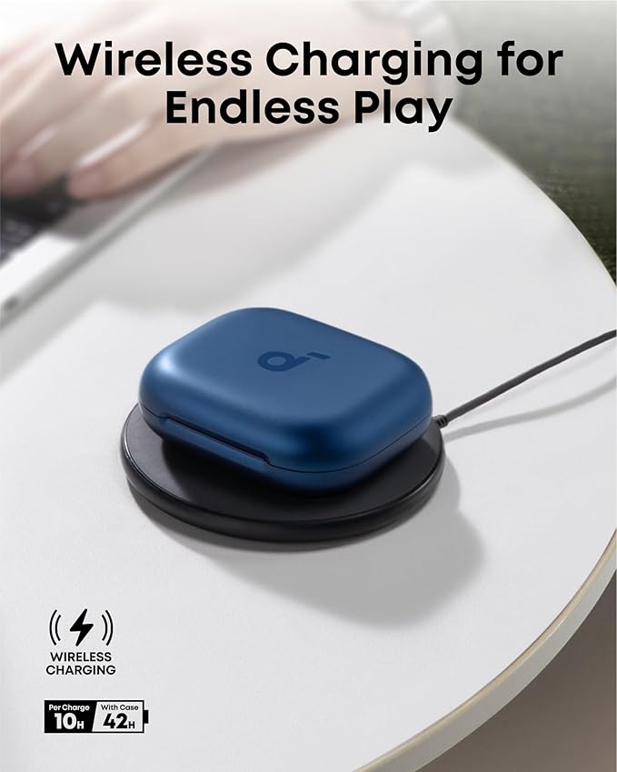 soundcore AeroFit 2 by Anker, Open-Ear Headphones, Translation Earbuds Real Time, 4 Adjustable Positions for Every Ear Size, 2x Richer Bass, Hi-Res, 42H Playtime, IP55,AI Clear Calls,Wireless Charging