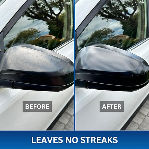 Multi-Surface Car Detailer | Trim Shine, Tire Shine, Interior Shine | Easy Apply, Long Lasting, No-Residue Formula | Back to Black Trim Restorer | Safe Car Detailing