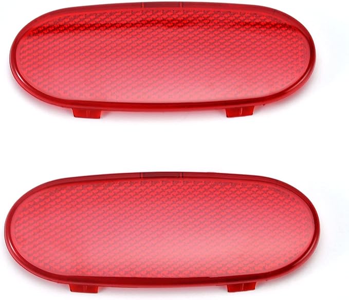 Car Front Interior Door Panels Reflector Red Inner Door Panel Reflector Plate for 2002-2008 Dodge Ram 1500/2003-2009 Dodge Ram 2500 3500/2004-2009 Dodge Durango (for front doors only)-2PCS