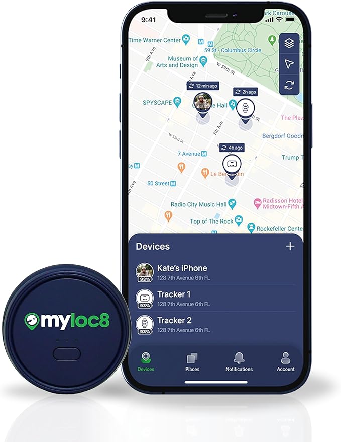 Highly Precise GPS Tracker for Keys, Backpack, Luggage & Kids – Built-in SIM, SOS Button - Smart Tag with Real-Time Tracking, Waterproof, iOS & Android Locator Device