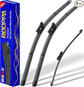 3 wipers Replacement for 2018-2021 2022 Volkswagen Vw Tiguan, Windshield Wiper Blades Original Equipment Replacement - 25"/22"/15" (Set of 3) Top Lock