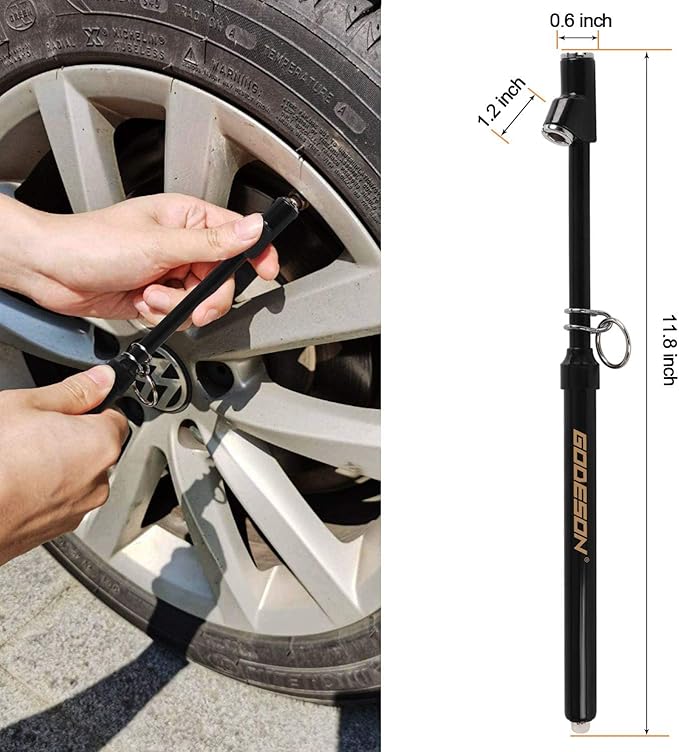 GODESON Dual Head Tire Pressure Gauge, Heavy Duty Pencil Tire Gauge Range 10-150PSI,Dual Head Truck Pen Air Pressure Gauge (Pack of 2)