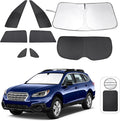 TINGLU Window Shades for Subaru Outback Wagon 2015-2019 Accessories Car Side Full Windows Cover Camping Rear Triangular Windshield Sun Shade Sun UV Rays Privacy Protection 8PCS