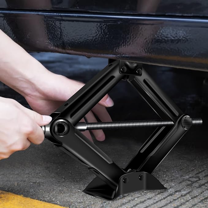 Scissor Jack Car Jack Car Scissor Jack with Hand Crank Portable Repair Tool- 2 Ton/ 4.2-15 Inch(2 Pack)