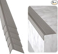 Rubber Bond Stair Edge Protector (Pack of 5) 36x2x1 inch Anti-Slip Stair Corner Trim Rubber Strips - Waterproof Self-Adhesive Staircases for Outdoor & Indoor Uses | Protect Kids & Pets - Grey