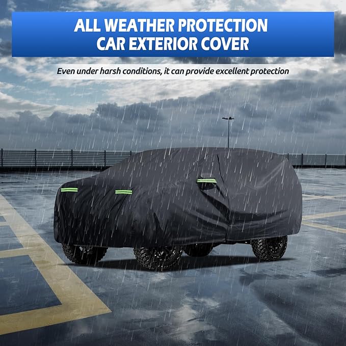 Car Cover Custom Fit for Chevrolet Chevy Suburban 1973-2025, Migaven Waterproof Full Exterior Cover Sun Rain Protection with Door Zipper and Cotton Lining