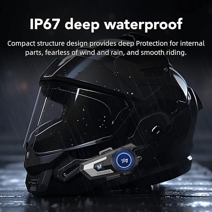 Motorcycle Helmet Bluetooth Headset,Sking Earphone,CVC Noise Cancellation Stereo Music Automatic answering,90 Hours Playing time High Sound Bluetooth Motorcycle Helmet Ultra-Thin