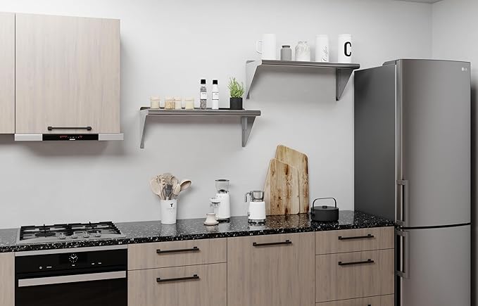 AmGood 12" X 30" Stainless Steel Wall Shelf | NSF Certified Metal Shelving