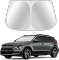 Custom Fit Windshield Sun Shade for Kia NIRO 2017-2025 - Full Coverage, 210T Reflective Fabric, Double-Layer Design - Blocks 99% UV Rays, Keeps Car Cool, Easy to Install and Store