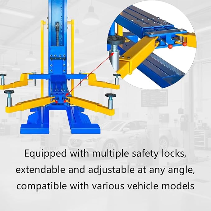 Car Lift Single/2 Post Auto Lifts, 6200/9000/10000LBS Capacity, 240V Hydraulic Truck Hoist, Heavy Duty Auto Lift with Safety Locks for Home Garage (6200LBS Single Post, 1)