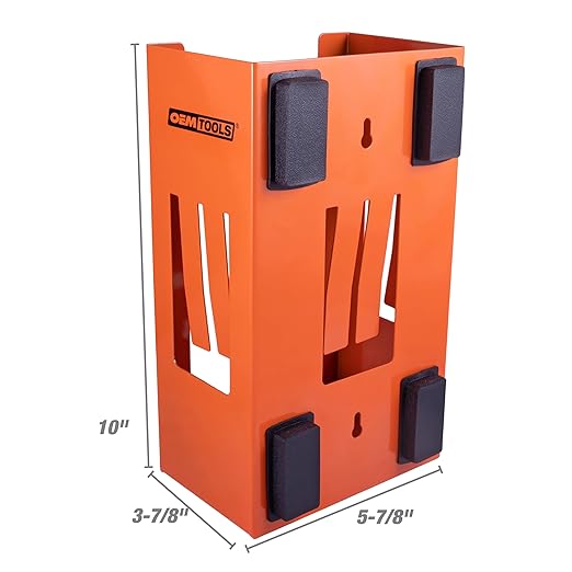 OEMTOOLS 23126 Orange Magnetic Glove Dispenser, Disposable Gloves Box Holder, Magnetic Glove Box Holder for Wall Mount