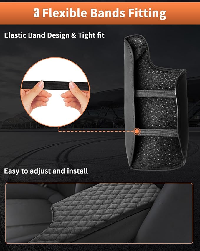 Shademax Subaru Crosstrek/Impreza Center Console Cover, Armrest Cover Cushion Pad for Subaru Crosstrek 2018-2023/Impreza 2017-2023 Accessories, Crosstrek Armrest Seat Box Cover Protector Black