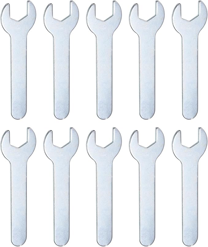 HARFINGTON 10pcs Small Wrench 11x70x1.5mm Metric U-Shaped Single Open Ended Spanner Super Thin Flat Head Galvanizing Wrench for Automotive Repair Furniture Assembly