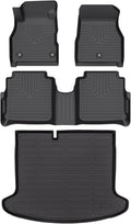 Wayhigh-All Weather Floor Mats & Cargo Liner Set for Nissan Kicks 2018-2024,Custom Fit TPE Car Mats Waterproof Heavy Duty Rubber Floor Liners Kicks Accessories