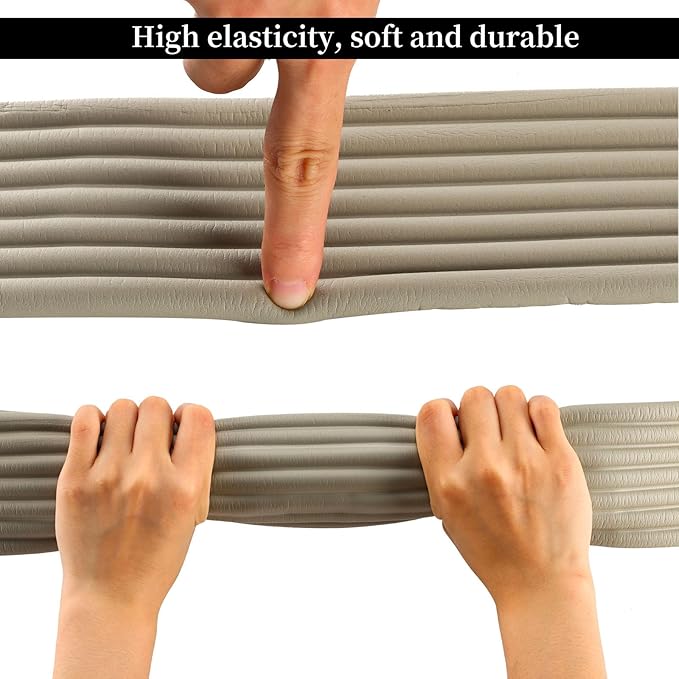 Corner Protector for Baby, Widen Edge Protector with Adhesive Backing, Baby Proofing Edge Corner Protectors Self Adhesive Furniture Corner Guard Bumper for Table, Desk, Fireplace (Gray, 6.6ft)