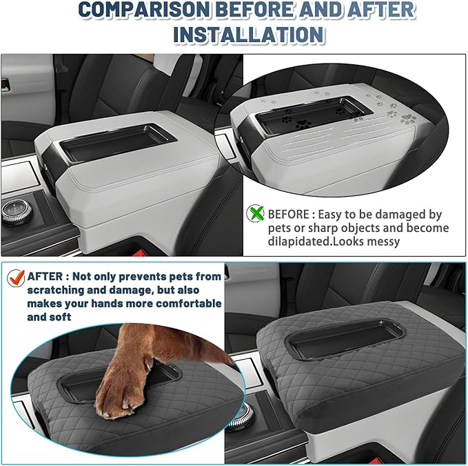 Ruiya Hummer EV Armrest Cover,for Hummer EV Accessories Center Console Cover Soft Comfy Thicken Armrest Lid Cover Compatible with 2022 2023 2024 2025 2026 Hummer EV Pickup/SUV