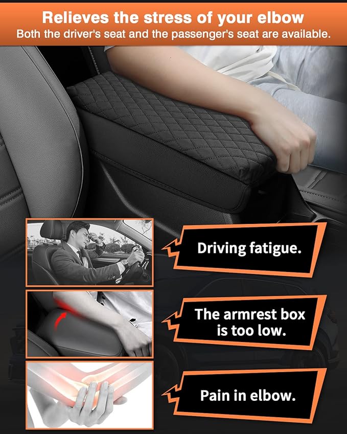 Shademax Center Console Cover for Honda CRV 2026 2025 2024 2023 Accessories CRV Armrest Cover Center Console Cushion Pad Leather Miiddle Console Lid Arm Rest Seat Box Cover Protector Anti-Scratch