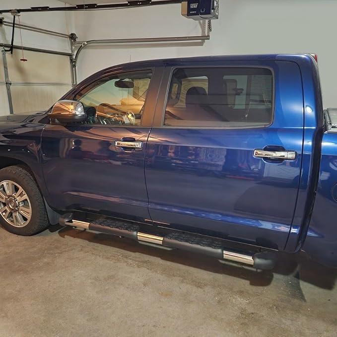COMNOVA Side Steps Running Boards Nerf Bars Compatible for 07-21 Toyota Tundra Crew Max （4 Full Size Doors）, OE Style Oval 5 Inches Stainless Step Bars. Did not fit 2022-2025 Tundra.