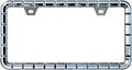 3D Chrome License Plate Frames, Pure Zinc Alloy Metal (Chain Pattern)