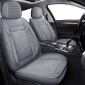 LINGVIDO Car Seat Covers, Breathable and Waterproof Faux Leather Automotive Seat Covers for Cars SUV Pick-up Truck Sedan,Universal Anti-Slip Driver Seat Cover with Backrest (Full Seat, Gray)