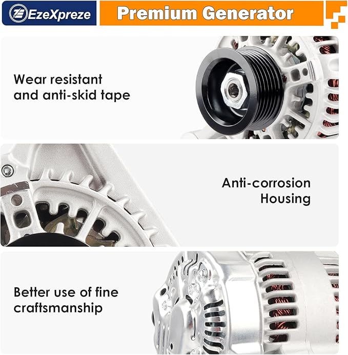 Ezexpreze L4 1.8L 13878N Alternator Replacement for Toyota Corolla 2003 2005 2006 2007 2008, Matrix 2003-2008, Celica 2000-2005, for Pontiac Vibe 2003 2004 2005 2006 2007 2008 Replace# 27060-0D110