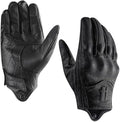 Harssidanzar Women's Motorcycle Gloves,Leather Motorcycle Gloves, Motorbike Gloves, Road Racing, Cycling, Climbing, Powersports Gloves Touchscreen GL016