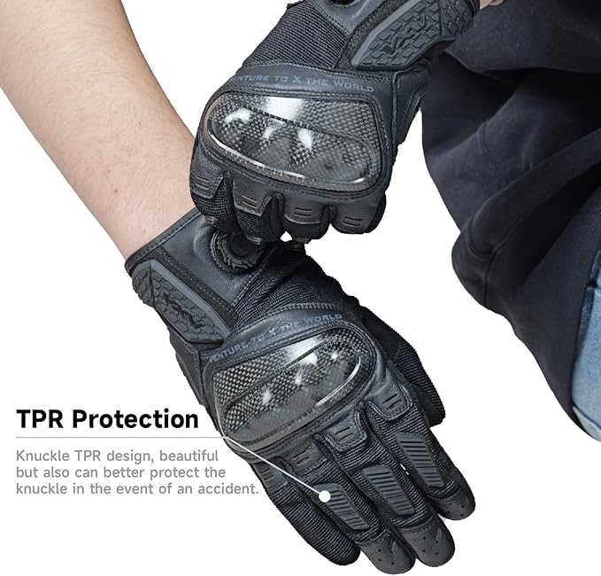 VXW High Protection Motorcycle Gloves for Men - Gel Palm Sliders& Joints Protection Design, High-Speed Sports Gear for MTB/ATV/BMX/Motocross/Racing/Dirt Bike Gear
