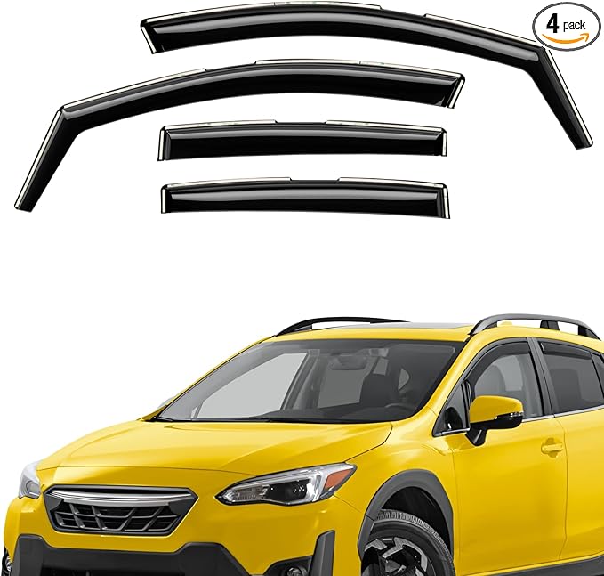 Extra Durable Window Deflectors in-Channel Window Visors Rain Guards Fit for XV Crosstrek 2018-2023, Sun Visors, Wind Vent for Shades, Exterior Car Accessories - 4pcs. AG0837