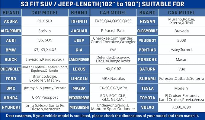 6 Layer Heavy Duty SUV Car Cover Waterproof All Weather Protection with Cotton Liner, Universal Fit Toyota RAV4, Honda CRV, Tesla Model Y, Audi Q5, Nissan Rogue, Mazda CX-5, Kia Sorento