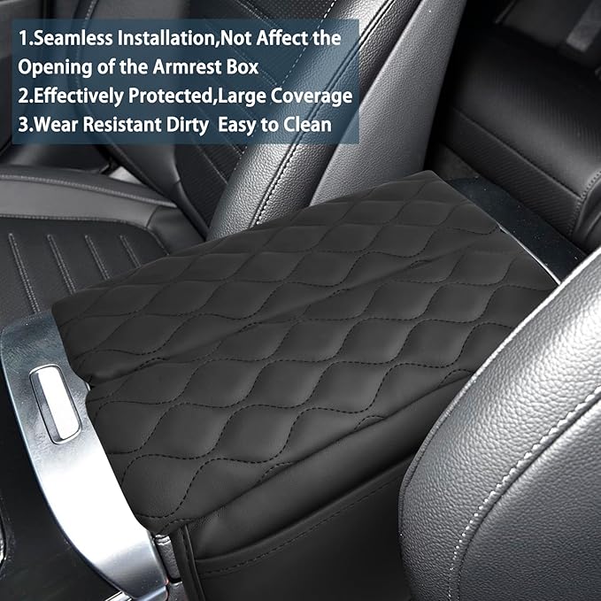 Ruiya C300/C300 4MATIC/AMG C43/AMG C63 Armrest Cover,for C300 Mercedes Benz Accessories Center Soft Comfy Console Lid Cover Compatible with 2022 2023 2024 2025 Mercedes Benz C-Class W206