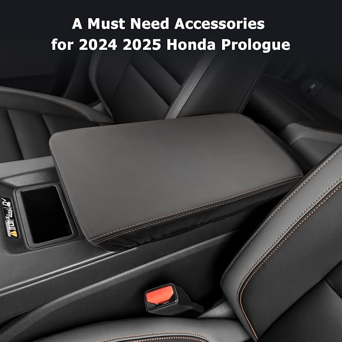 LUWU 2024 2025 Prologue Center Console Cover Compatible with 2024 2025 Honda Prologue Accessories 2025 Prologue EX/Touring/Elite Armrest Cover Center Console Pad Armrest Console Cover (Thin Black)