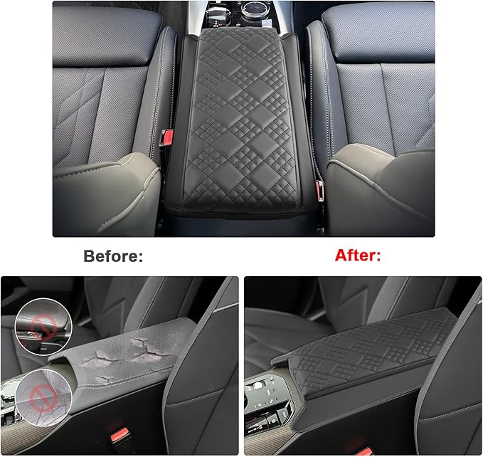 SXCY for 2025 BMW X3 Armrest Cover Pad for 2025 BMW X3 (30 / M50 xDrive) Accessories 2025 X3 Center Console Cover 2025 X3 Middle Console Cover Add Soft Cotton Cushion (Added-Pad)