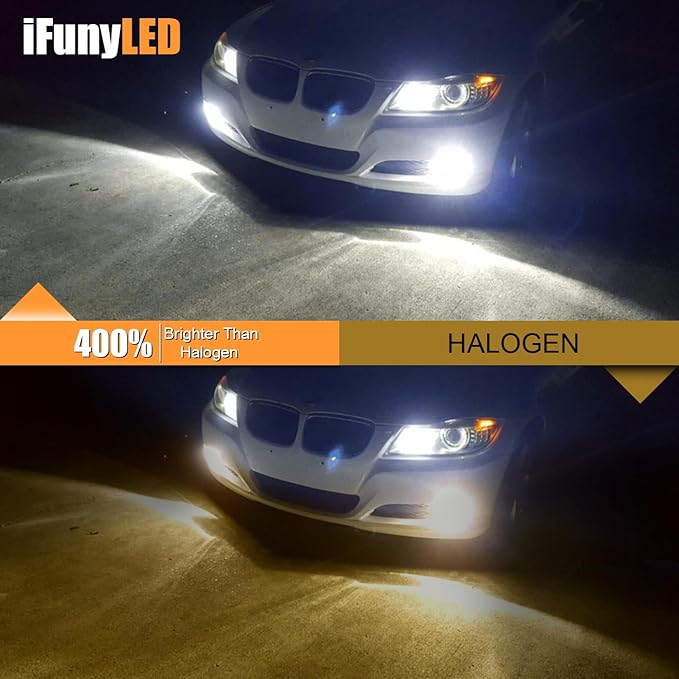 5202 5201 LED Bulbs, PS19W Fog Light 6500K Cool White, Pack of 2