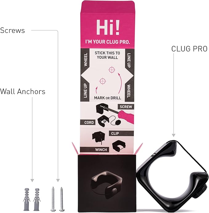 Hornit CLUG PRO | Wall Mounted Bike Rack | Secured by FIDLOCK | 5 Sizes | Easy to Install