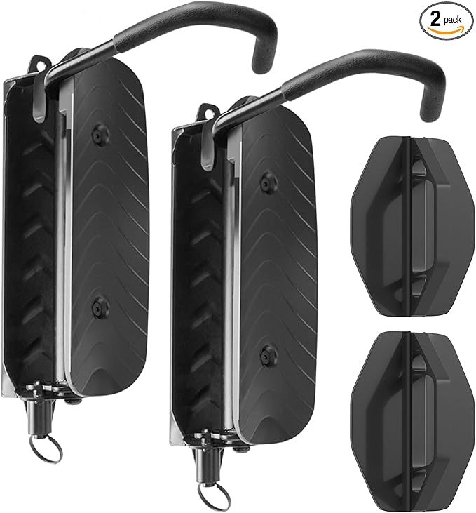 Swivel Bike Wall Mount, Vertical Bike Rack for Garage, Space-Saving Bike Storage and Hanger with Gear Position Lock, Supports Up to 66 lbs, Black, 2 Pack