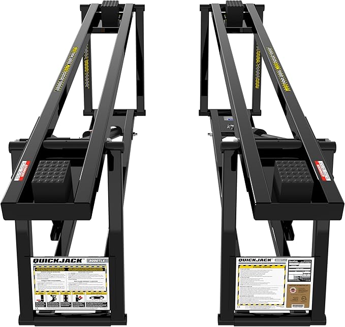 QuickJack Bundle - 8000TLX Portable Car Lift, Wall Hangers & SUV Adapters, ALI Certified, 8,000-lbs. Capacity, 110V Power Unit, Car Lift for Garage, Shop, & Mechanic