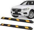 Heavy Duty Rubber Parking Curb (72.8" Extra Wide) - 55000 Lb Capacity with 8 Reflective Strips, UV/Oil Resistant for Driveways & Commercial Lots(1 Pack)