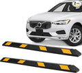 2 Pack Heavy Duty Rubber Parking Curb (72.8" Extra Wide) - 55000 Lb Capacity with 8 Reflective Strips, UV/Oil Resistant for Driveways & Commercial Lots