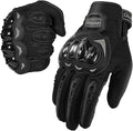 Motorcycle Gloves for Men and Women Full Finger Touchscreen Mountain Dirt Bike Gloves for Powersports BMX ATV MTB Driving Motocross Cycling Gloves(M, Black)