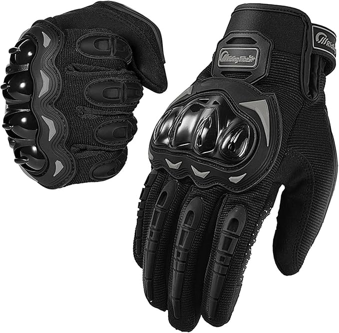 Motorcycle Gloves for Men and Women Full Finger Touchscreen Mountain Dirt Bike Gloves for Powersports BMX ATV MTB Driving Motocross Cycling Gloves(M, Black)